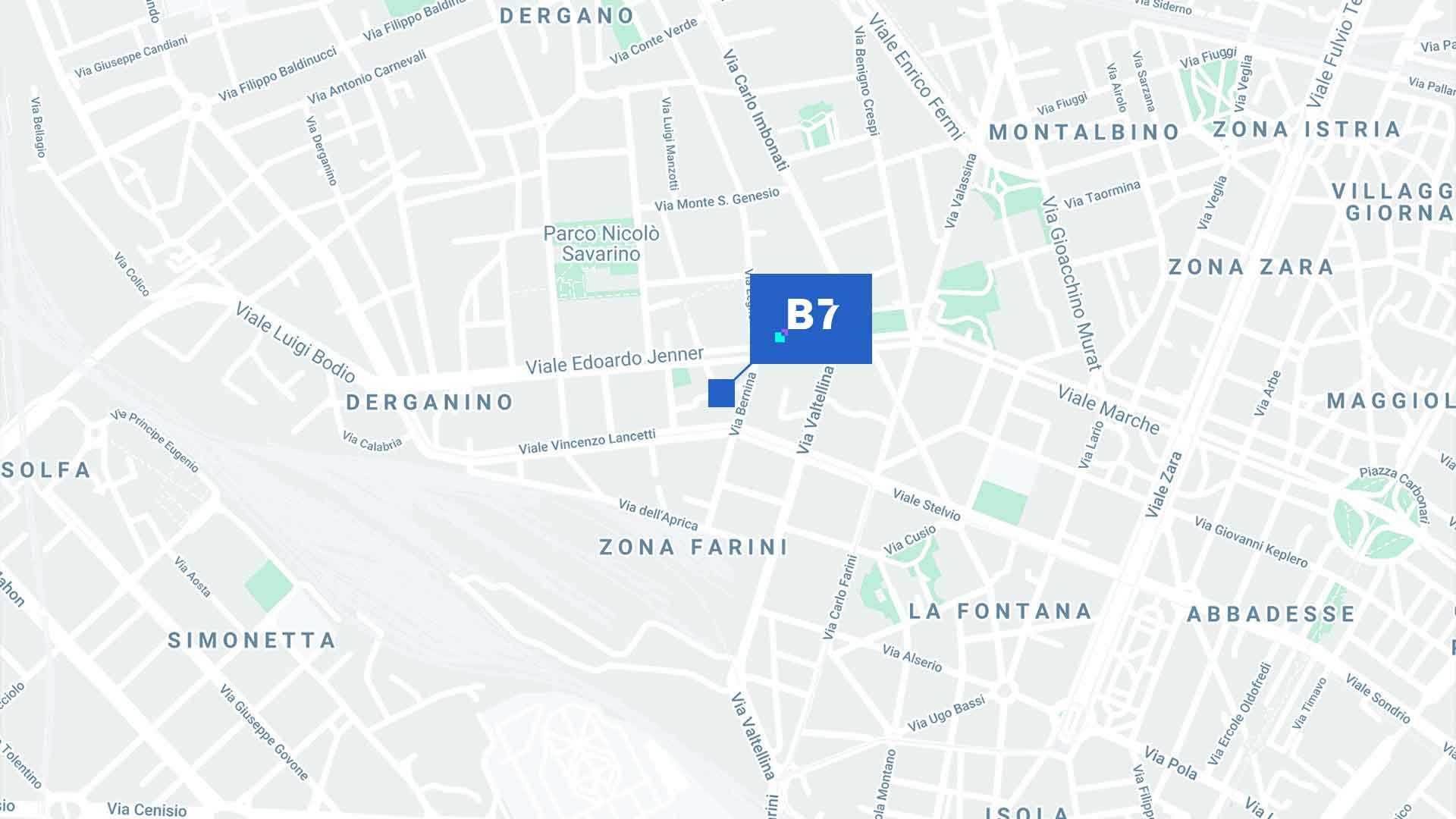 mappa bernina 7 uffici milano